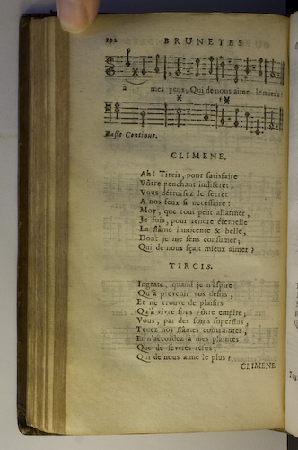 page 192 : Couplet : Ah! Tircis, pour satisfaire. / Ingrate, quand je n'aspire.