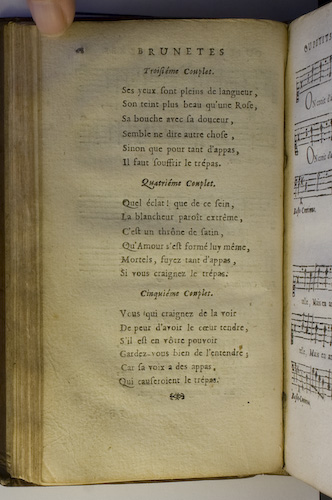 page 68 : Couplet : Quel clat! que de ce sein. / Ses yeux sont pleins de langueur. / Vous qui craignez de la voir.