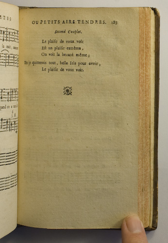 page 183 : Couplet : Le plaisir de vous voir.