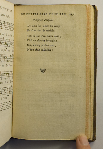 page 249 : Couplet : L'Amour fait aimer ses coups.