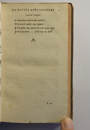 page 7 : Couplet : Si mes yeux causent ton martyre.